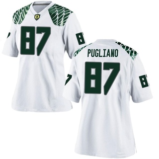 A.J. Pugliano Replica White Women's Oregon Ducks Football Jersey