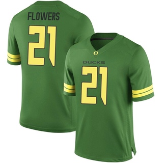 Aaron Flowers Game Green Men's Oregon Ducks Football Jersey