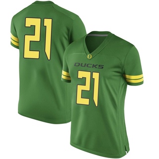 Aaron Flowers Game Green Women's Oregon Ducks Football Jersey