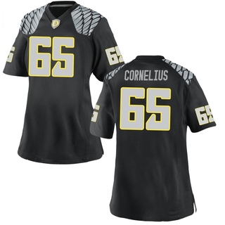 Ajani Cornelius Replica Black Women's Oregon Ducks Football Jersey