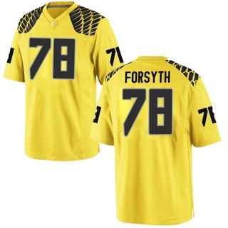 Alex Forsyth Game Gold Men's Oregon Ducks Football Jersey