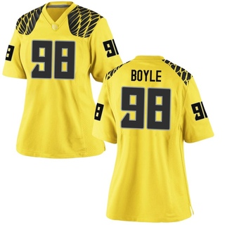 Andrew Boyle Game Gold Women's Oregon Ducks Football Jersey