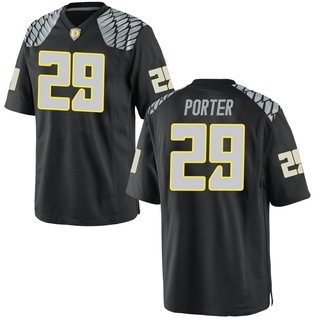 Ashton Porter Game Black Men's Oregon Ducks Football Jersey