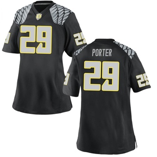 Ashton Porter Game Black Women's Oregon Ducks Football Jersey