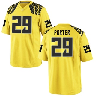 Ashton Porter Game Gold Men's Oregon Ducks Football Jersey