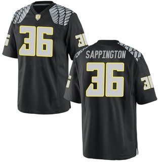 Atticus Sappington Game Black Men's Oregon Ducks Football Jersey