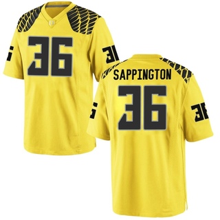 Atticus Sappington Game Gold Men's Oregon Ducks Football Jersey