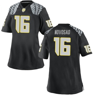 Austin Novosad Game Black Women's Oregon Ducks Football Jersey