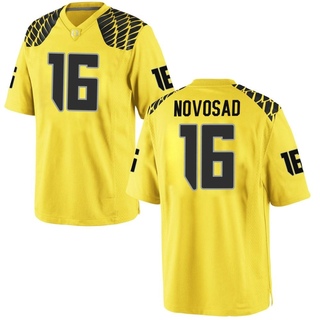 Austin Novosad Game Gold Men's Oregon Ducks Football Jersey