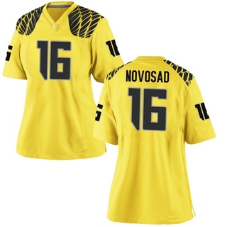 Austin Novosad Game Gold Women's Oregon Ducks Football Jersey