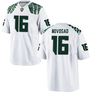 Austin Novosad Game White Men's Oregon Ducks Football Jersey