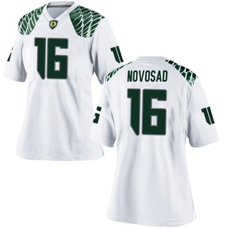 Austin Novosad Game White Women's Oregon Ducks Football Jersey