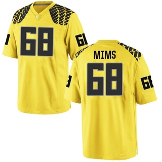 Auston Mims Game Gold Men's Oregon Ducks Football Jersey