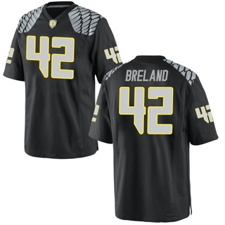 Aydin Breland Game Black Men's Oregon Ducks Football Jersey