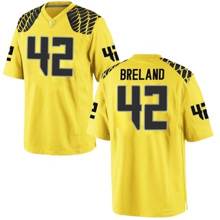 Aydin Breland Game Gold Men's Oregon Ducks Football Jersey