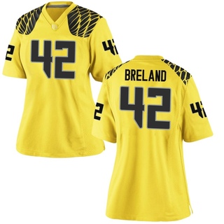 Aydin Breland Game Gold Women's Oregon Ducks Football Jersey