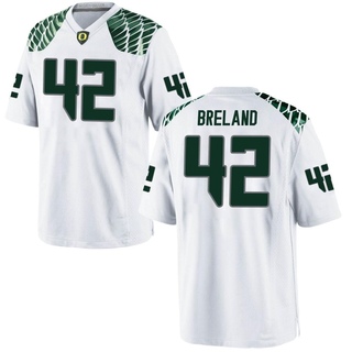 Aydin Breland Game White Men's Oregon Ducks Football Jersey