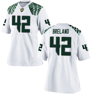 Aydin Breland Game White Women's Oregon Ducks Football Jersey