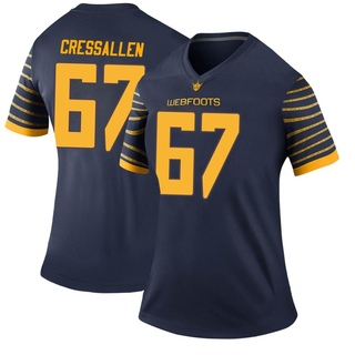 Beau CressAllen Legend Navy Women's Oregon Ducks Football Jersey