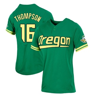 Bennett Thompson Replica Green Women's Oregon Ducks Two-Button Baseball Jersey