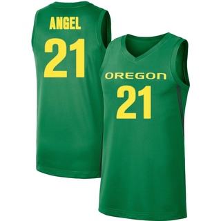 Brandon Angel Replica Green Men's Oregon Ducks Basketball Jersey