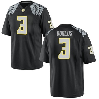 Brandon Dorlus Game Black Men's Oregon Ducks Football Jersey