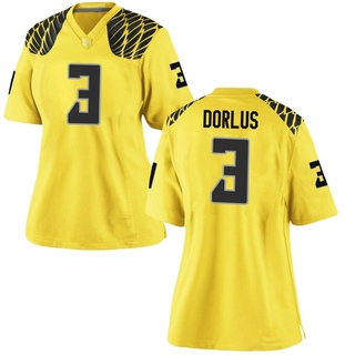 Brandon Dorlus Game Gold Women's Oregon Ducks Football Jersey