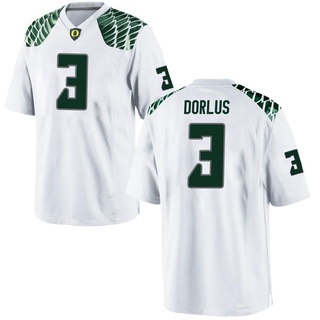 Brandon Dorlus Game White Men's Oregon Ducks Football Jersey