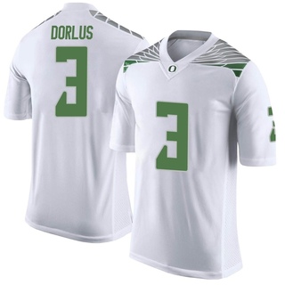 Brandon Dorlus Limited White Men's Oregon Ducks Football Jersey