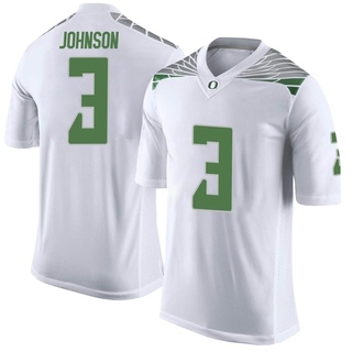 Brandon Johnson Limited White Men's Oregon Ducks Football Jersey