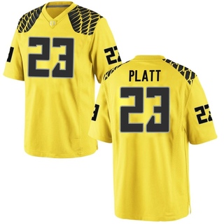 Brayden Platt Game Gold Men's Oregon Ducks Football Jersey