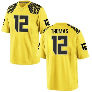 Brock Thomas Game Gold Men's Oregon Ducks Football Jersey