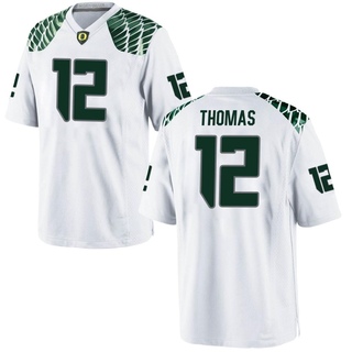 Brock Thomas Game White Men's Oregon Ducks Football Jersey