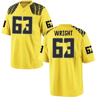 Brodie Wright Game Gold Men's Oregon Ducks Football Jersey