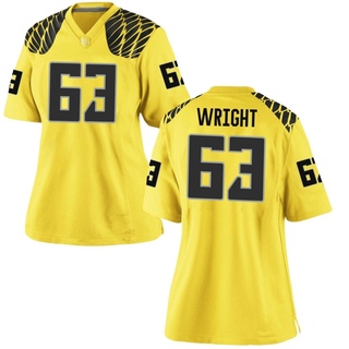 Brodie Wright Game Gold Women's Oregon Ducks Football Jersey