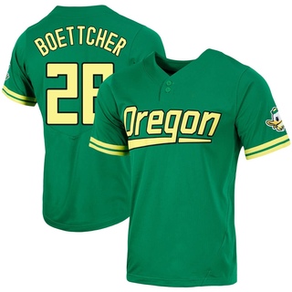 Bryce Boettcher Replica Green Men's Oregon Ducks Two-Button Baseball Jersey