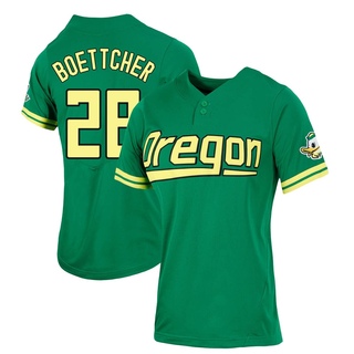 Bryce Boettcher Replica Green Women's Oregon Ducks Two-Button Baseball Jersey