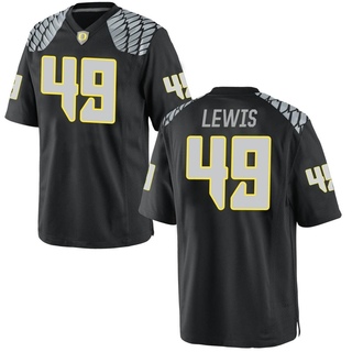 Camden Lewis Game Black Men's Oregon Ducks Football Jersey