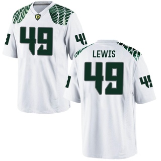 Camden Lewis Game White Men's Oregon Ducks Football Jersey