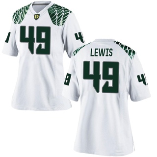 Camden Lewis Game White Women's Oregon Ducks Football Jersey