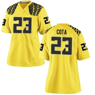 Chase Cota Game Gold Women's Oregon Ducks Football Jersey