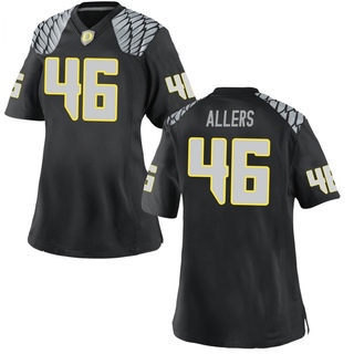 Chip Allers Game Black Women's Oregon Ducks Football Jersey