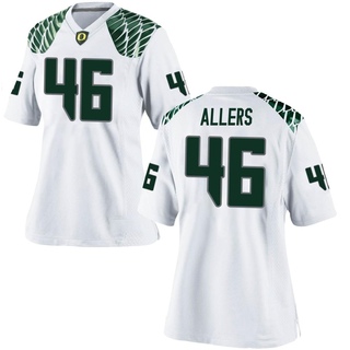 Chip Allers Game White Women's Oregon Ducks Football Jersey