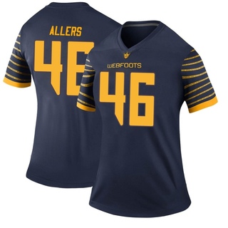 Chip Allers Legend Navy Women's Oregon Ducks Football Jersey