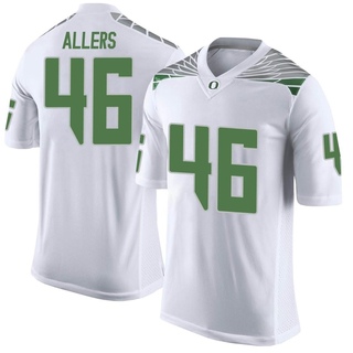 Chip Allers Limited White Men's Oregon Ducks Football Jersey