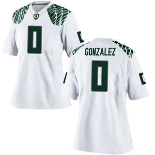 Christian Gonzalez Game White Women's Oregon Ducks Football Jersey