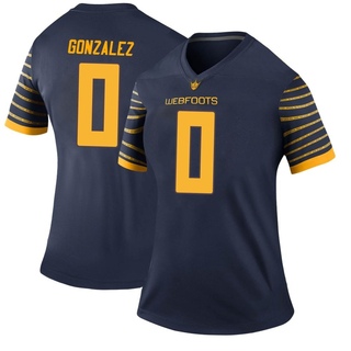 Christian Gonzalez Legend Navy Women's Oregon Ducks Football Jersey