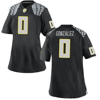 Christian Gonzalez Replica Black Women's Oregon Ducks Football Jersey