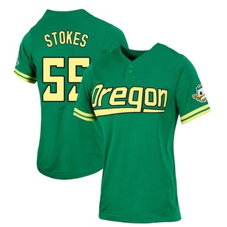 Cole Stokes Replica Green Women's Oregon Ducks Two-Button Baseball Jersey