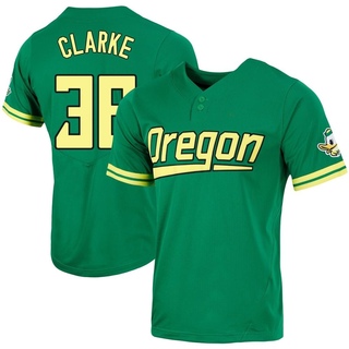 Collin Clarke Replica Green Youth Oregon Ducks Two-Button Baseball Jersey